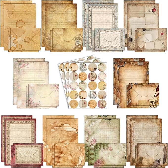 TaoBary 160 Pcs Stationery Paper Set 50 Double Sided Stationery Papers by TaoBary