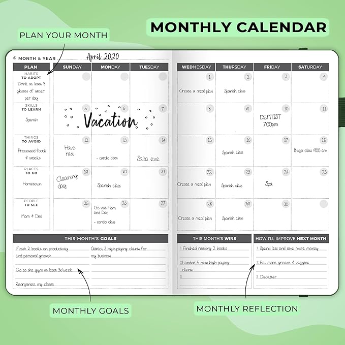 Clever Fox Planner – Undated Weekly & Monthly Planner - Image 4