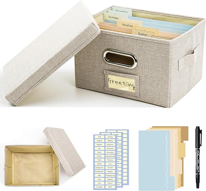 Remowith Greeting Card Organizer and Storage Box by Remowith
