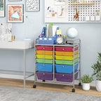 Giantex 12 Drawer Rolling Storage Cart Tools Scrapbook Paper Office School - Image 9