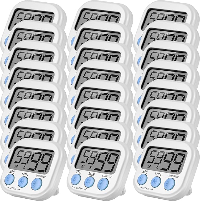 Weewooday 24 Pcs Digital Kitchen Timer Magnetic Timer Bulk On/Off Switch Minute by Weewooday