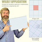 Ctosree 6 Pcs 11 x 17 Quadrille Pads 4 Squares Per Graph Paper Pad Back to - Image 6