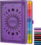 Address Book with Colorful Alphabetical Tabs – Hardcover Contact Organizer by HwxBen