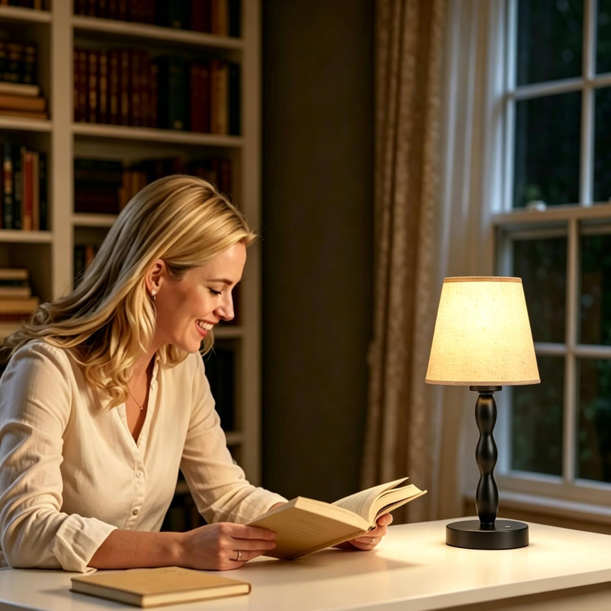 CASTLELIFE Rechargeable Cordless Table Lamp, 5000mAh Battery Powered Touch De...