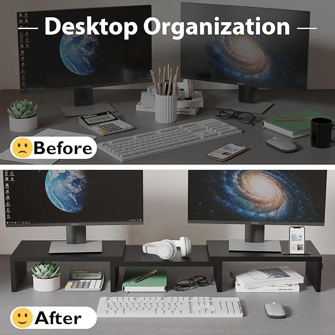 BONTEC Dual Monitor Stand Riser - Image 2