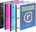 WOT I 4-Pack Telescoping 3 Ring Binder 1 Inch, Expandable Flexible Binder by WOTI