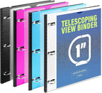 WOT I 4-Pack Telescoping 3 Ring Binder 1 Inch, Expandable Flexible Binder by WOTI