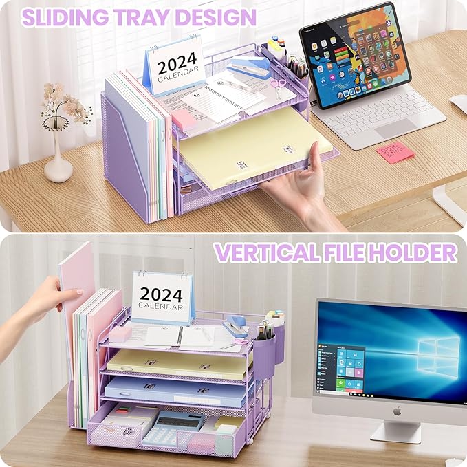 OPNICE Desk Organizer, 4-Tier Desktop File Organizer - Image 6