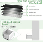 4-Drawer File Cabinet with Lock, Metal Vertical Filing Cabinets - Image 6