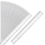 30 Packs Clear Plastic Ruler 12 Inch by DUIJINYU