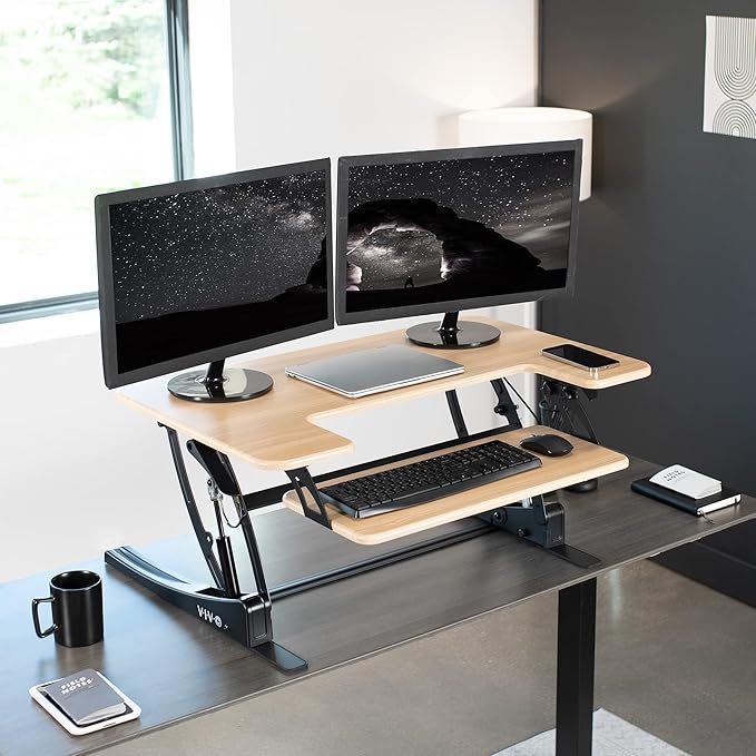 VIVO 36 inch Height Adjustable Stand Up Desk Converter, V Series, Quick Sit to - Image 2