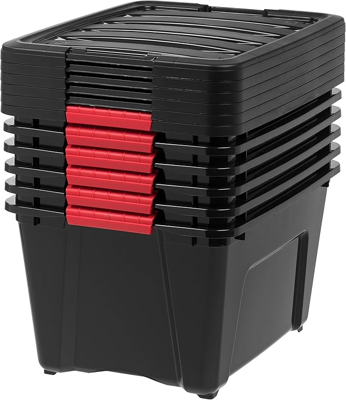 IRIS USA 32 Qt Stackable Plastic Storage Bins - Image 7