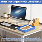 AZFUNN Letter-Size Tray Desk Letter Tray Paper Tray, Sturdy Heavy-Duty Plastic - Image 4