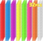 32 Pack Clear Plastic Ruler 12 Inch, Rulers Bulk by UranusNo1