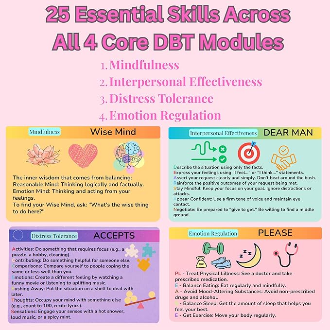 DBT Skills Coaching Cards with Guided Examples & Goals – 25 Flashcards - Image 3