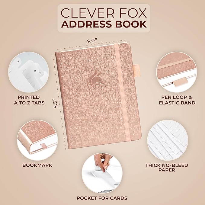 Clever Fox Address Book with alphabetic tabs - Image 2