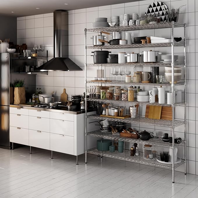 Regal Altair 18" Deep x 60" Wide x 86" Height Wire Shelving Kit | 8-Tier | NSF - Image 6