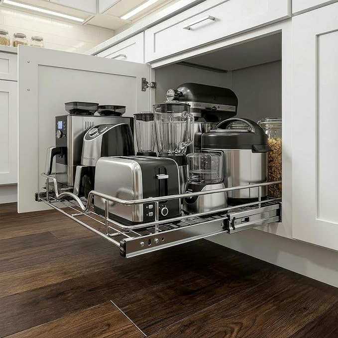 HOLD N' STORAGE Pull Out Cabinet Organizer, Heavy Duty-w/Lifetime Limited - Image 2
