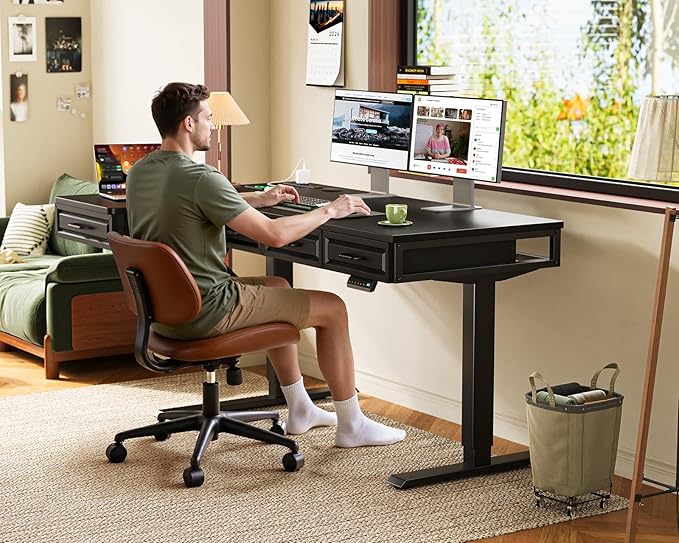 OffiGo L Shaped Electric Standing Desk - Image 9