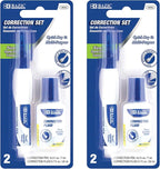 BAZIC Products Correction Fluid, Soft Bristle Brush & Precise Metal Tip by BAZICProducts