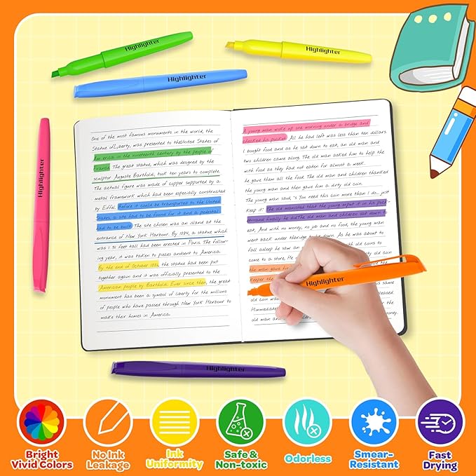 JSDOOGOO 150 Pack Highlighters Assorted Colors Bulk - Image 5
