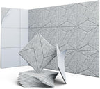 UNECHO 12 Pack 12" X 12" X 0.4" Acoustic Panels by UNECHOACOUSTIC
