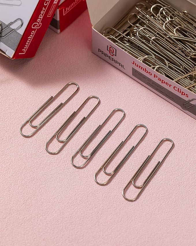 PAPERPAL Paperclips for Office School & Personal Use, Jumbo Smooth Paper Clip - Image 6