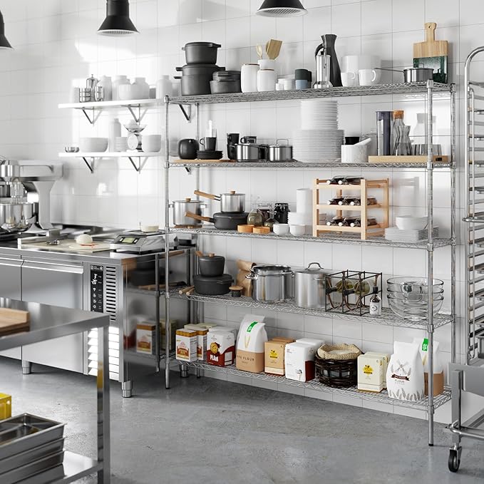 Regal Altair 14" Deep x 72" Wide x 74" Height Wire Shelving Kit | 5-Tier | NSF - Image 5