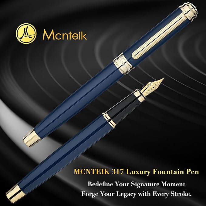 MCNTEIK 317 Fountain Pen, Stunning Luxury Piano Lacquer, 18K Gilded Nib - Image 4