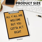 APIILVPQ Retro Clipboard，Welcome Clipboards - Image 2