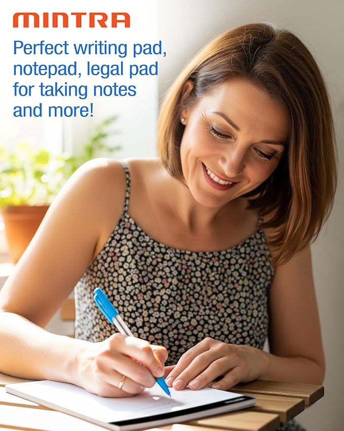 Mintra Office Legal Writing Pads – White Narrow Ruled Paper - Image 5