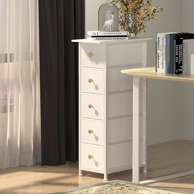 GiftGo Narrow Dresser Cabinet Vertical Slim Dresser Chest of Drawers Skinny - Image 7