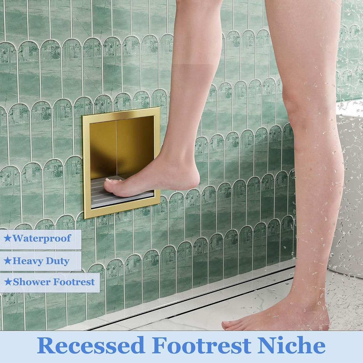 Neodrain Golden Shower Foot Rest for Shaving Legs, 6.7" x 6"
