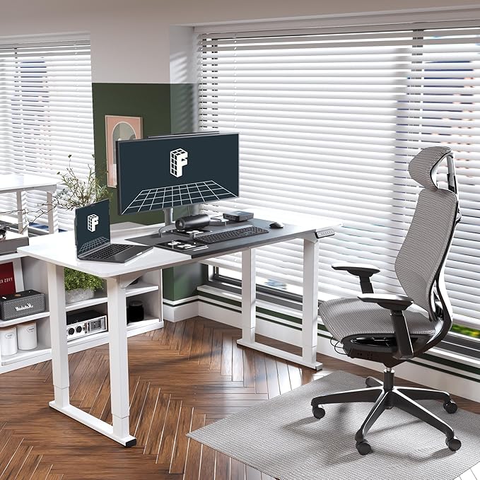 FLEXISPOT 4 Legs Standing Desk 63 x 28 Inch Electric Adjustable Height Desk - Image 2