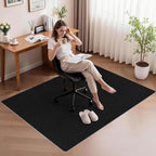 Sycoodeal Office Chair Mat for Hardwood Floor,Slip Resistant Floor Mat for Rolling Chairs,Easy to Clean,Large Floor Protector Office Computer Gaming Chair,Black(36"x55")