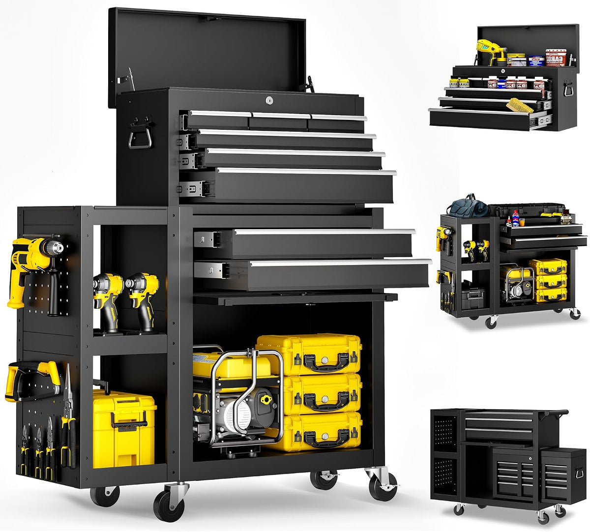8 drawer rolling tool chest, 3-in-1 assembled tool, main product view