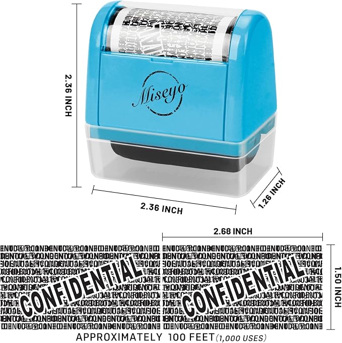 Miseyo Identity Theft Protection Roller Stamp Set - Image 2