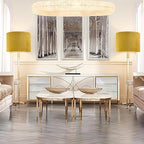 GO&SO Set of 1 Large Drum Yellow Velvet Lamp Shade -16" Top x 16" Bottom x 12" - Image 5