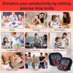 Leumoi 24 Pcs Digital Kitchen Timers Magnetic Back Timers Bulk Large Screen - Image 7
