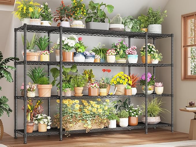 REIBII 78.4" W Storage Shelves 1500LBS, Metal Shelving Unit Wire Shelving - Image 9
