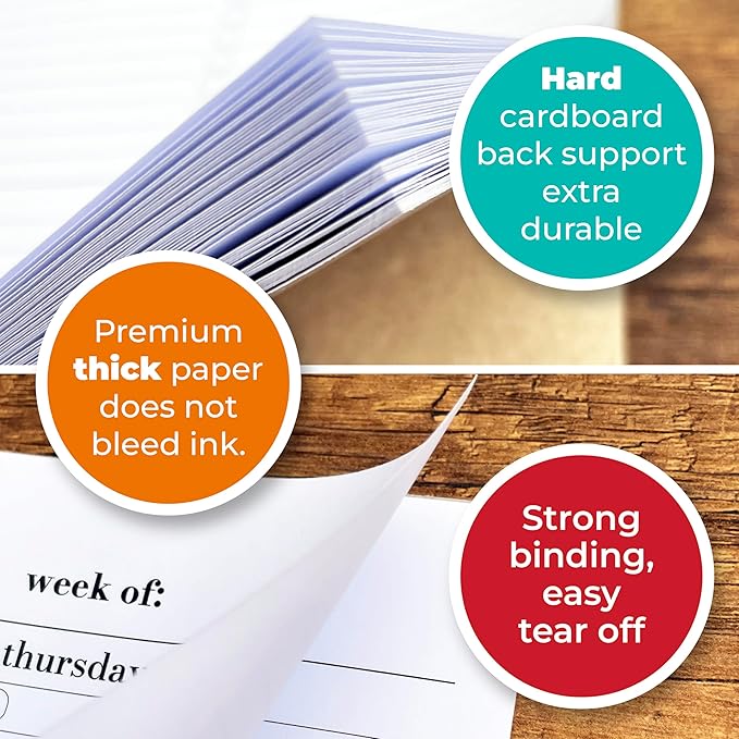 Weekly Planner Pad, Weekly To Do List Notepad, Tear Off Undated Weekly Planner - Image 5