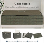 Graciadeco Large 17" 36 Quart Collapsible Stackable Storage Bins - Image 4