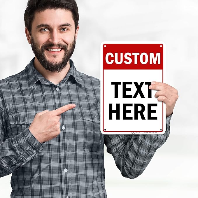 Custom Sign, Custom Sign for Business, Indoor/Outdoor use. 7x10 Inches - Image 2