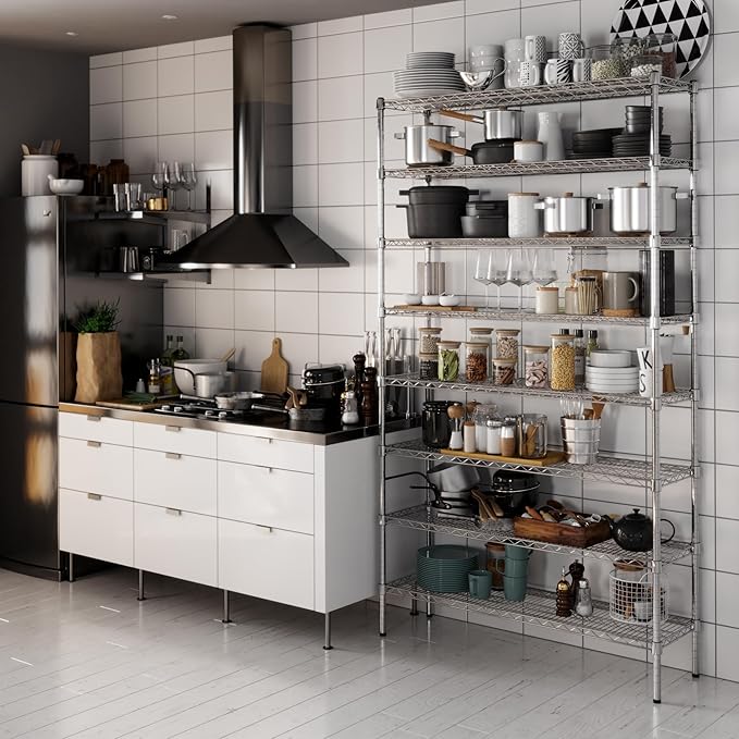 Regal Altair 14" Deep x 48" Wide x 86" Height Wire Shelving Kit | 8-Tier | NSF - Image 6