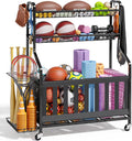 kitsure sports equipment organizer with wheels, garage ball, main product view