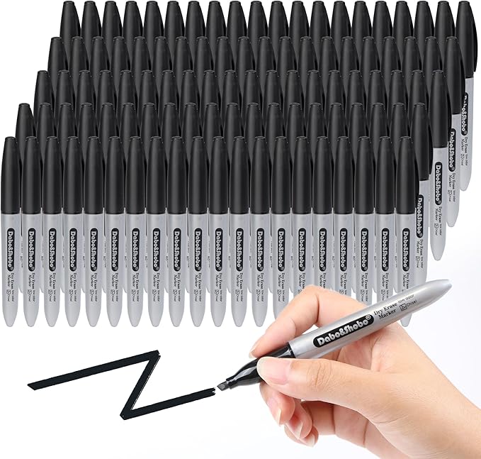 Dabo&Shobo Dry Erase Markers, New Barrel Color, Low Odor, Chisel Tip, Suitable by DaboShobo