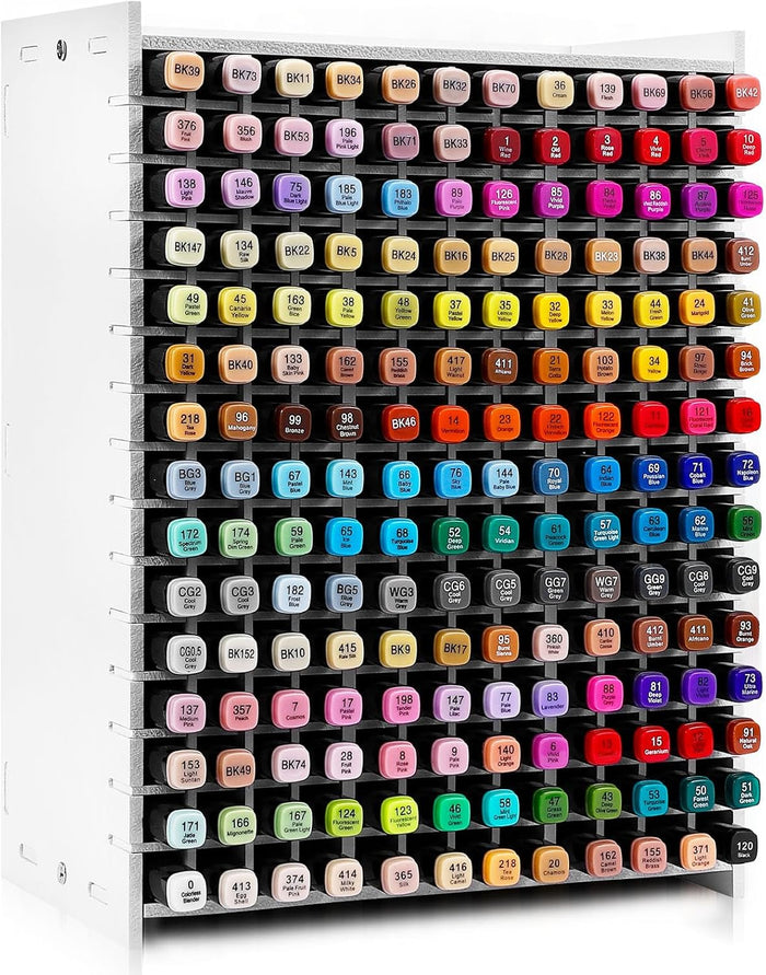 Marker Organizer for Desk,180 Slots Marker Storage with Divider
