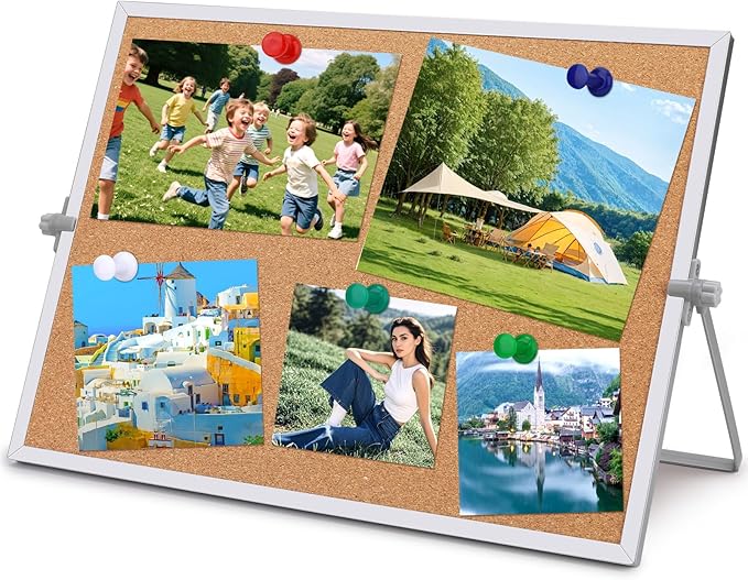 kdafio 11.81"×15.74" Cork Board Bulletin Board, Double Sided Pin Board by Kdafio