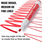 WOSWEL Dry Erase Markers, Chisel Tip Whiteboard Markers, Low Odor Thick Dry - Image 7