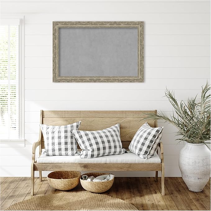 Amanti Art Silver Framed Magnetic Board 24x36 Large Vision Board - Image 6